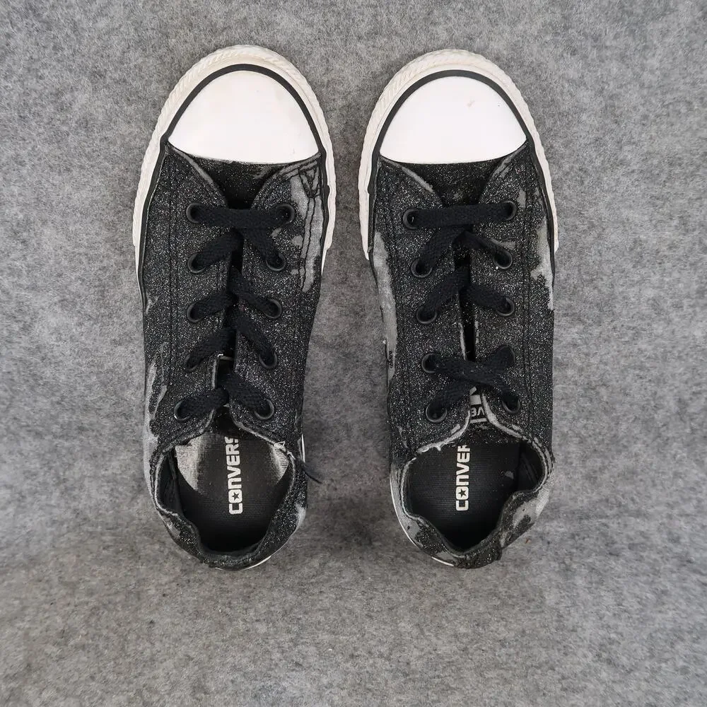 Converse Shoes Kids 2 Sneakers All Star Lace Up Casual Glitter Trainers Active